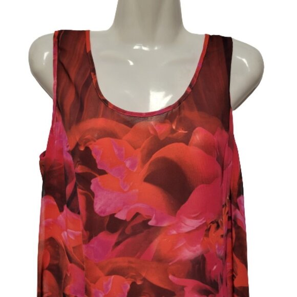 Floral Sleeveless Midi Multicolor Dress - Picture 10 of 16